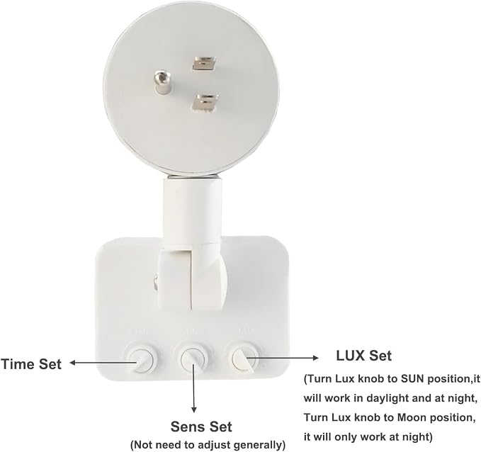 Motion Sensor Switch Indoor Plug in Motion Sensor Light Sockets Adjustable - Image 4