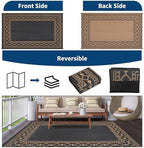 Outdoor Rug Waterproof for Patio, 8x10 Foldable Reversible Plastic Straw Carpet - Image 2