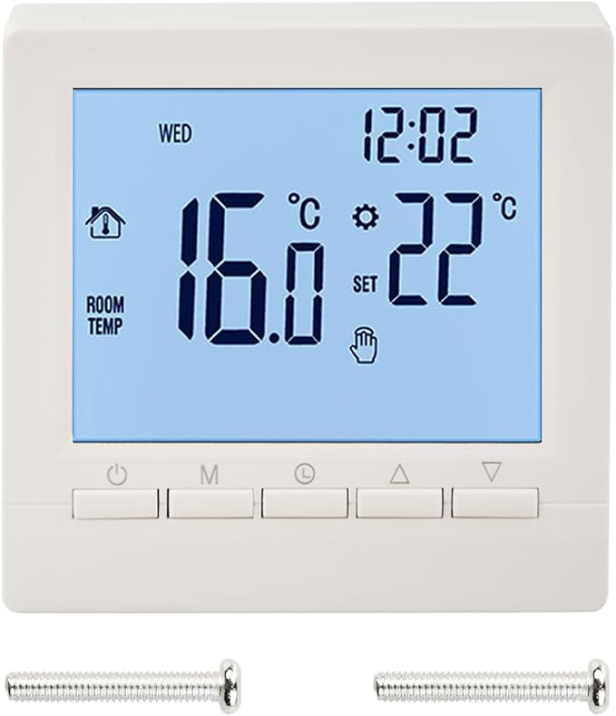 Flylin Week Programmable Thermostat, Digital LCD Display 0-95, NTC Sensor by Flylin