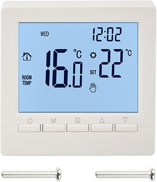 Flylin Week Programmable Thermostat, Digital LCD Display 0-95, NTC Sensor by Flylin