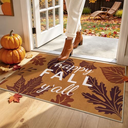 U'Artlines Fall Front Door Mat by UArtlines