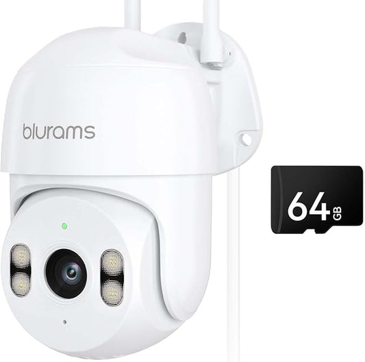 blurams 2K Security Camera Outdoor, 360° PTZ Outside Cameras by Blurams