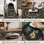 Small Black Entryway Runner Rug - Image 4