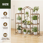 Bamworld Plant Stand Indoor Hanging Plant Shelf Outdoor Large Plant Rack - Image 4