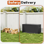 Outdoor Storage Box, Resin Deck Boxes Indoor and outdoor, Waterproof Storage - Image 6