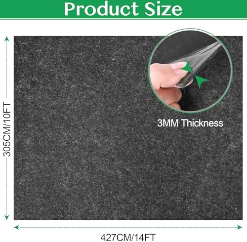 ToLanbbt Outdoor Storage Shed Floor Mat, 14 x 10 FT Waterproof Carport Mat - Image 2