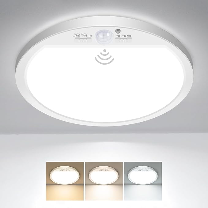 slochi 1Pack Motion Sensor Light Indoor Wired, 12 Inch 3000K/4000K/6500K Closet by CeilingLights