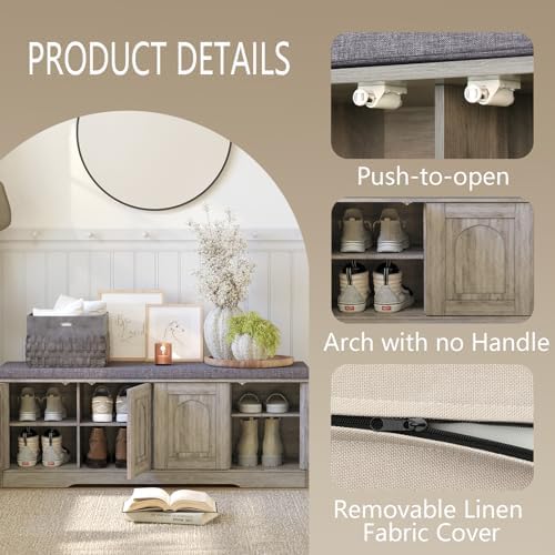 DINZI LVJ Shoe Storage Bench - Image 5