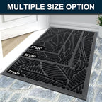 Colorxy Waterproof Front Doormat, Sturdy Natural Rubber Door Mat - Image 7