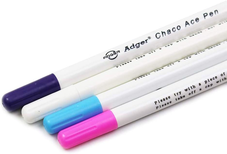 TopHomer Water Erasable Fabric Marking Pen Temporary Marking Auto-Vanishing Pen Fabric Markers Pen Colorful Water Soluble Ink for Dressmaking, Handicraft, Embroidery, Artificial Flowers(Rink)