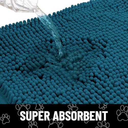 Smiry Dog Door Mat for Muddy Paws, Absorbent Non Slip Dirt Trapper - Image 5
