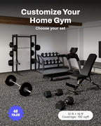 AIRHOP 0.56in Thick 192 Sq Ft Exercise Equipment Mats, 48 Tiles Upgraded Rubber - Image 4