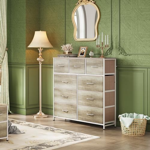 WLIVE Tall Dresser for Bedroom, 9 Drawer Chest of Drawers - Image 4