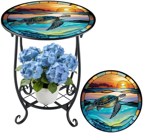 Cinnvoice Outdoor Side Table Small End Patio Porch Table by QinYee