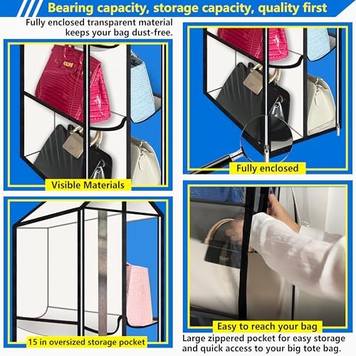 Purse Organizer for Closet, Heavy Duty Hanging Handbag Storage - Image 4