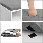 VASAGLE Shoe Bench with Cushion, Storage Bench, 10 Compartments - Image 6