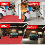 Barydat 24 Pcs 12x12 Garage Floor Tiles Interlocking Drainage - Image 5