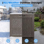 Outdoor Storage Box Waterproof, 32 Gallon Deck Box - Image 4