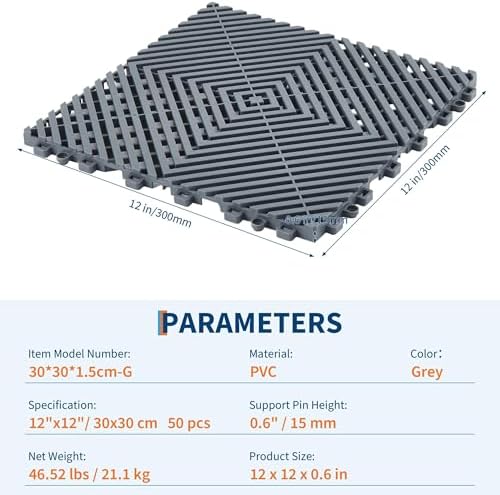 Interlocking Floor Tiles 100 Pack 12"X12" Waterproof Modular Cushion Mats - Image 2