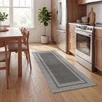 Artoid Mode Grey Absorbent Rectangle Non-Skid Doormat, Home Mats Non Slip - Image 6