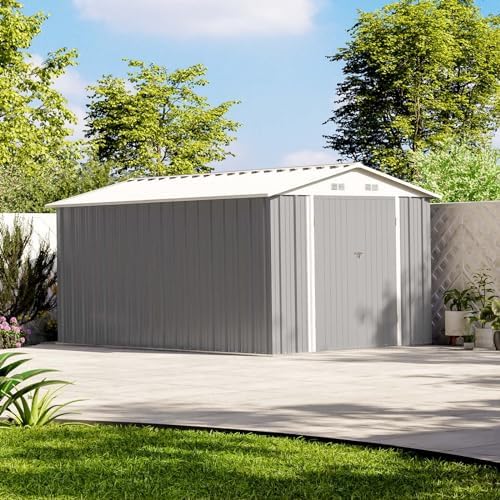 Patiowell 8 x 12 FT Outdoor Storage Shed, Metal Storage Shed - Image 3