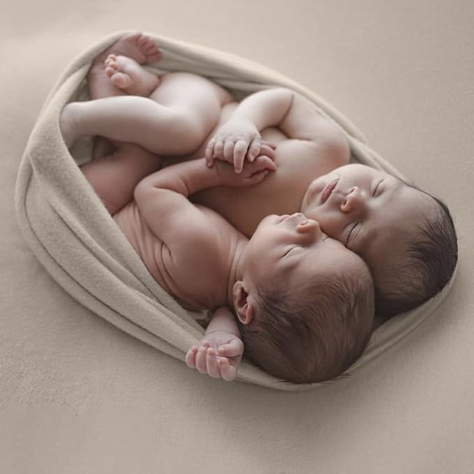 Newborn Posing Wrap Newborn Photography Props Soft Stretch Knit Blanket - Image 3