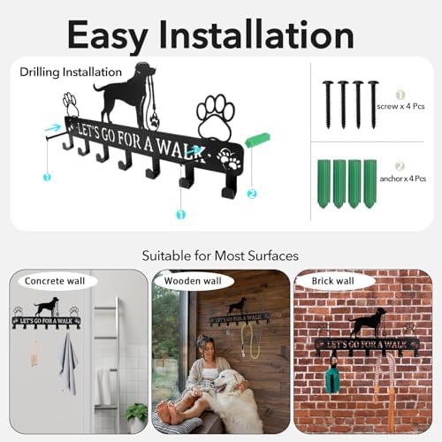 Key Holder Wall Mount & Dog Leash Holder - Image 3