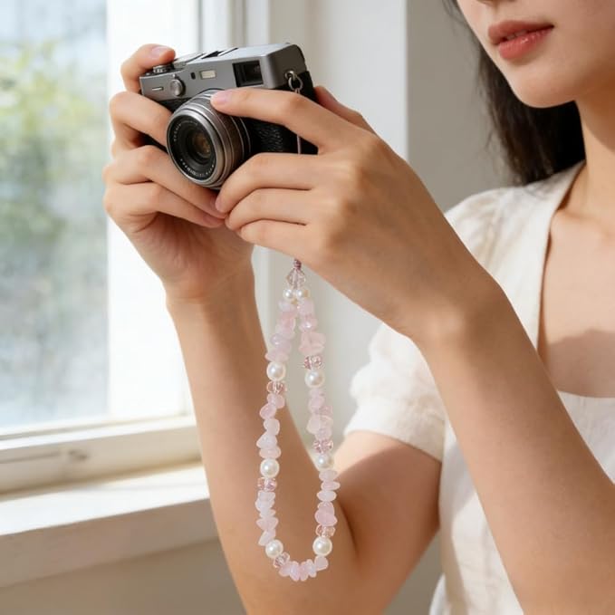 Phone Charm Strap Beaded Lanyard Camera Wrist Strap Phone Chain Wristlet Cute - Image 3
