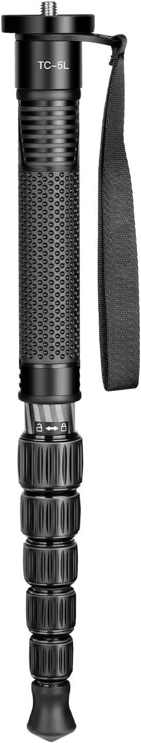 TONYBOO 61" Carbon Fiber Camera Monopod, 28mm 6-Section Height, Portable by TONYBOO