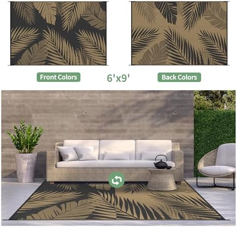 GENIMO Outdoor Rug, Waterproof Plastic Rugs - Image 2