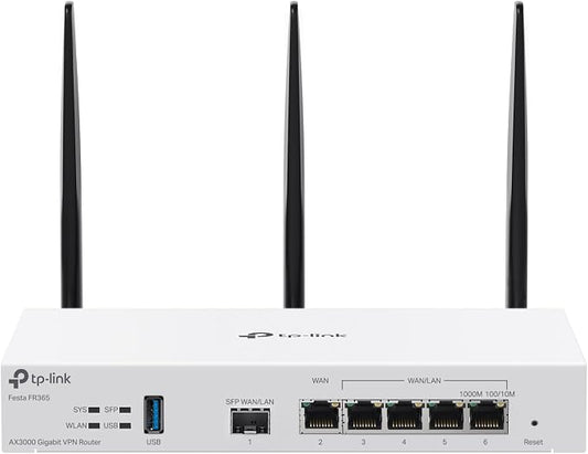 TP-Link Festa FR365, AX3000 WiFi 6 VPN Router, Self-Organizing Network by TP-Link