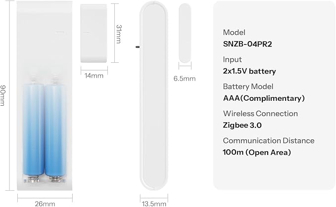 SONOFF SenseGuard DW Gen2 SNZB-04PR2 Zigbee Door Window Contact Sensor - Image 7
