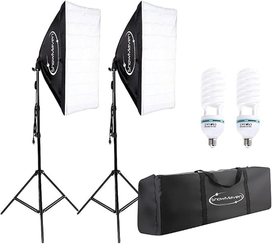 ShowMaven Softbox Lighting Kit, Studio Lights by ShowMaven