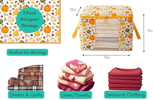 Chaos Cleared Canvas Storage Bags Designer Organizer 2 Pack – Seasonal Storage - Image 2