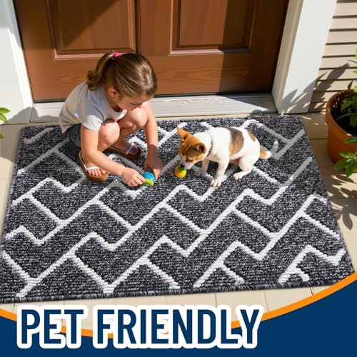 OLANLY Front Door Mat 40x32, Low-Profile Easy Clean Doormat - Image 6