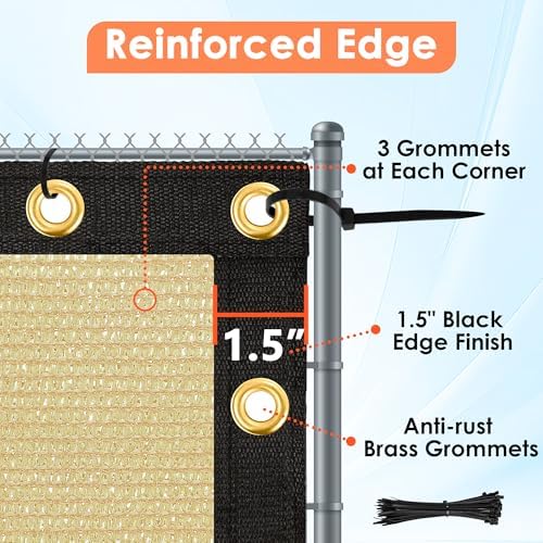 iCover 4x12ft Privacy Screen Fence, Outdoor Fencing Panels, Garden Windscreen - Image 4