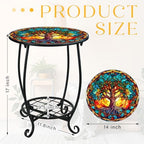 Cinnvoice Outdoor Side Table Small End Patio Porch Table - Image 3