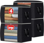 Fab totes 90L Clothes Storage, Foldable Thick Fabric Blanket Storage Bags by Fabtotes