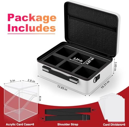 Proijeut Card Deck Box with Portable Case, 6 Pack Clear Commander Deck Box with - Image 2