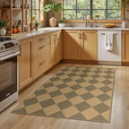 Lessymo Checkered Entryway Rug 3x5, Easy Jute Washable Rugs - Image 5