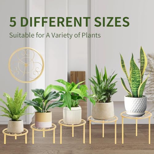 5 Pack Metal Plant Stands, Plant Shelf, Plant Holders - Image 2