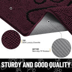 Smiry Dog Door Mat for Muddy Paws, Absorbent Non Slip Dirt Trapper - Image 4