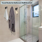 Kruodop Towel Hooks for Bathroom, 2 Packs Wall Mount Towel Holder, Bronze Matte - Image 4