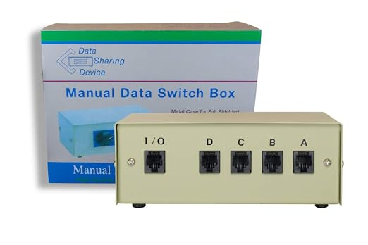 Cablelera ZDMNEEA7-4 4-Way RJ11 Female ABCD Manual Data Switch - Image 4