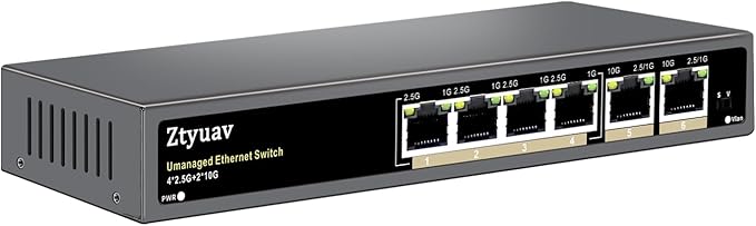 6 Port Unmanaged 2.5G Ethernet Switch by ProfessionalNetworkSwitchManufacturer