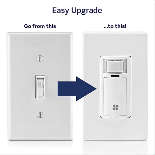 Leviton Humidity Sensor Switch for Bathroom Exhaust Fan, Automate Ventilation - Image 6