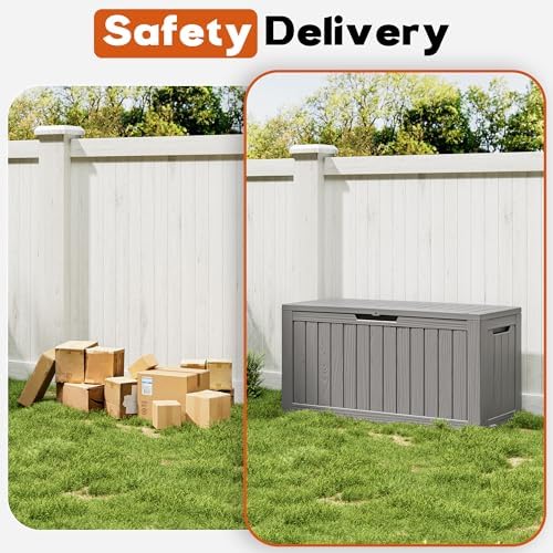 Outdoor Storage Box, Resin Deck Boxes Indoor and outdoor, Waterproof Storage - Image 5
