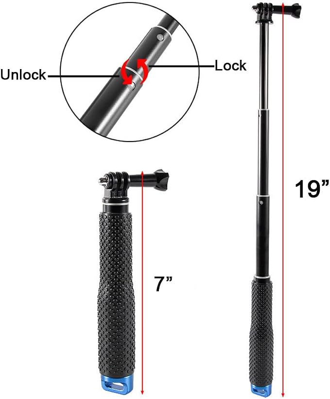 Selfie Stick Extendable Hand Grip Handheld Monopod Aluminum Telescopic Pole - Image 3