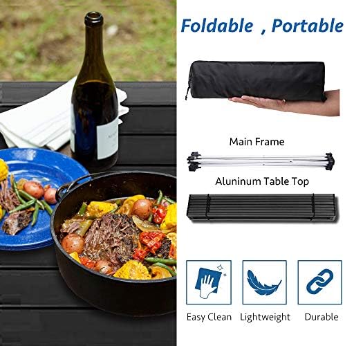 Grope Portable Camping Table, Aluminum Folding Beach Table - Image 5