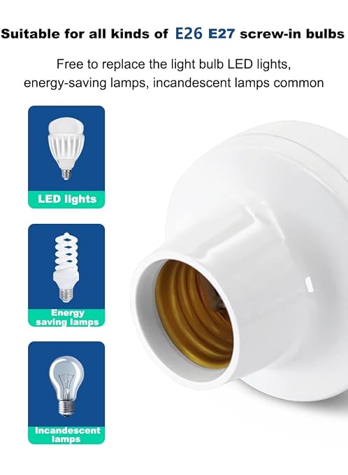 QIACHIP Remote Control Light Socket E26 E27 Bulb Socket Adapter, ZigBee Smart - Image 5